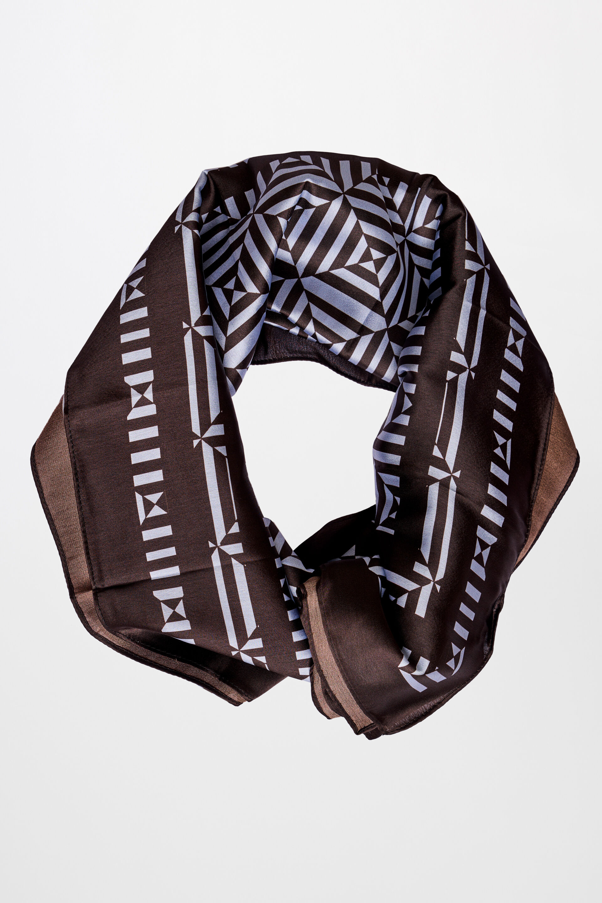 Brown Print Scarf, , image 1